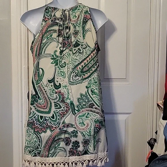 Shein Crochet Detail Boho Style Halter Dress - Picture 8 of 10